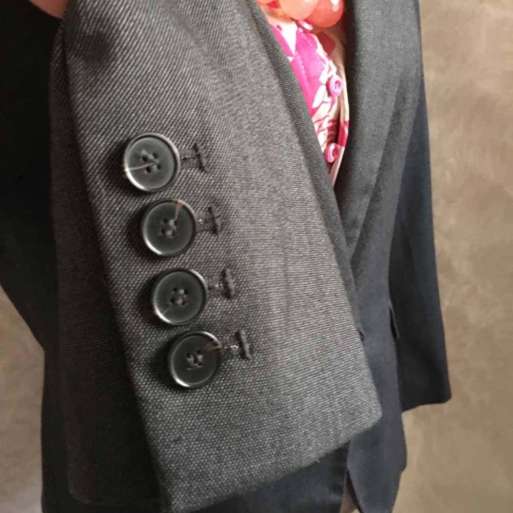 Zara Basic Charcoal Gray Lined Jacket - image 4